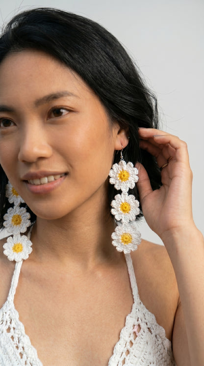 Astra Daisy Drop Earrings