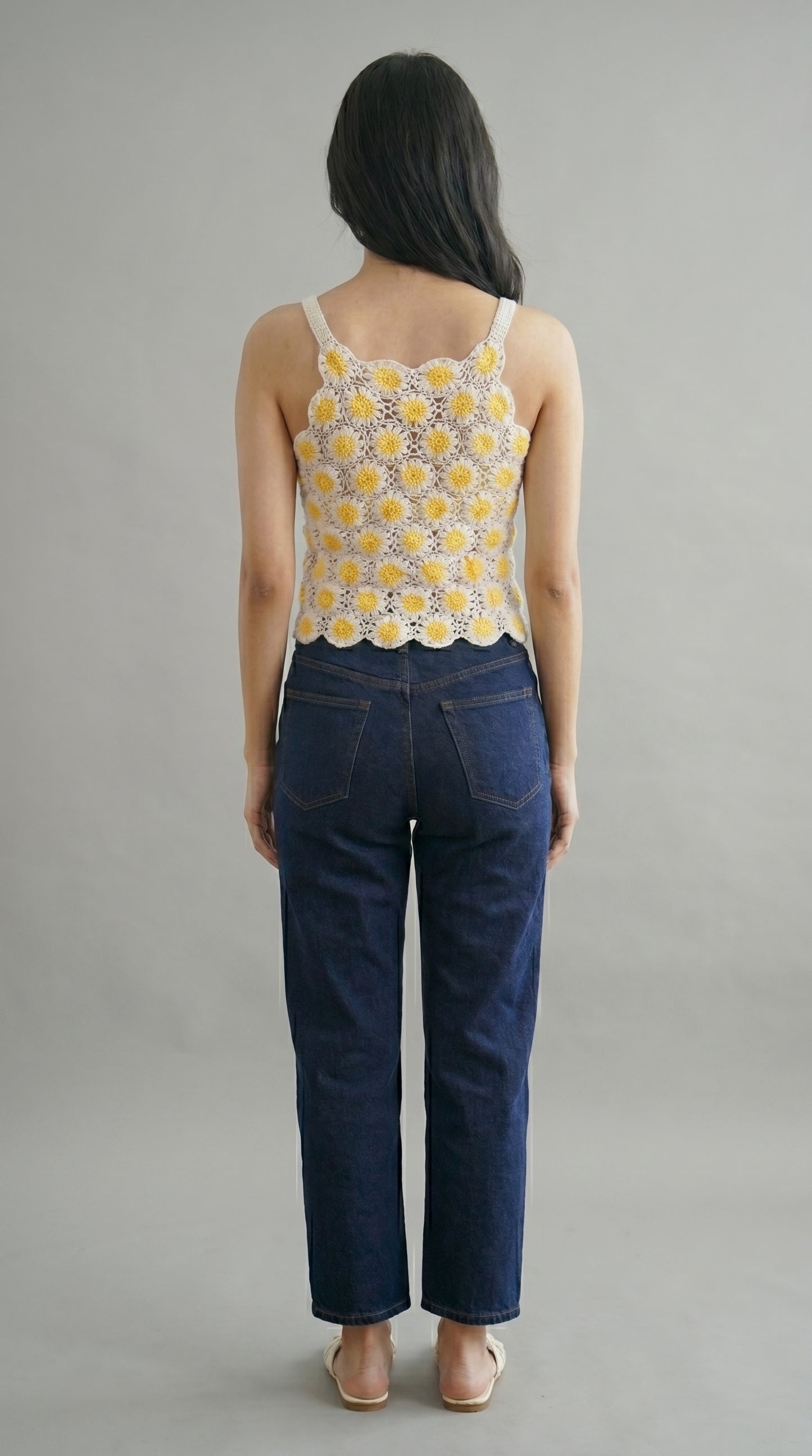 Marigold Bloom Crochet Top